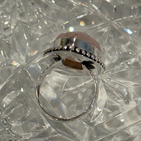 🆕 Genuine Rose Quartz Ring in 925 Sterling Silver – Size 7 🆕 - Picture 5 of 9